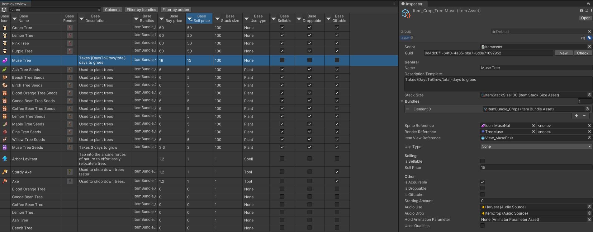 Content overview editor